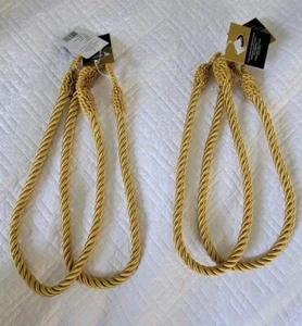 Juego de 4 lazos de cuerda trenzada Wrights de 26" color dorado - Imagen 1 de 6