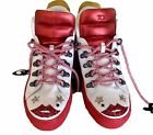 Tod’s  limited edition “Circus Collection” Embellished leather high-top sneakers