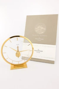 Super rare LeCoultre 8 days inline movement table desk clock 60's - Picture 1 of 8