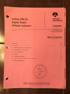 Manual de instalación del indicador Rockwell Collins DRI-55 Foto 1 de 4