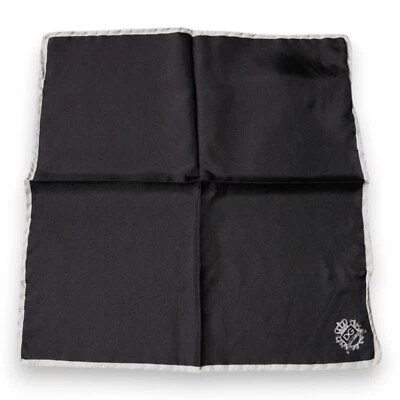 DOLCE & GABBANA Bufanda Corona Negra Logo Pañuelo Cuadrado 32cm x 32cm 120usd Foto 1 de 4