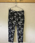 Chicos travelers stretch knit pull on ankle pants womens sz 1R/8 floral