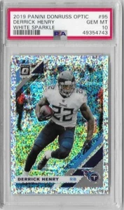 Derrick Henry 2019 Panini Donruss Optic White Sparkle Prizm SSP PSA 10 *Pop 1* - Bild 1 von 3
