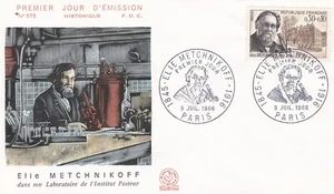 FRANCE 1966 FDC ELIE METCHNIKOFF YT 1474 - Imagen 1 de 1