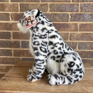 Peluche de colección de leopardo de las nieves 1988 aplausos gato salvaje realista WWF animal de peluche - Imagen 1 de 24