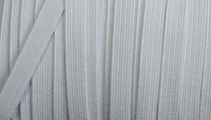 Premium Braided Elastic, 100% Polyester, 6mm, ULTRA WHITE Per Metre - Picture 1 of 2