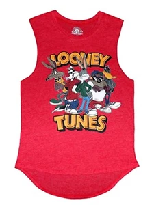 Looney Tunes Junior Women's Hi-Low Sleeveless T-Shirt Top Tee NWT - Photo 1/2
