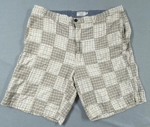 Vintage Chaps Madras Plaid Patch Work Shorts Men’s Bottoms 00s Y2K - Picture 1 of 7