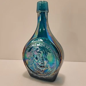 Vintage Wheaton Commemorative Decanter - Benjamin Franklin - Iridescent Teal - Picture 1 of 6