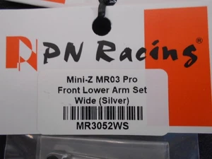 PN Racing Part No MR3052WS MR03 Pro Fr Lower arm set wide Mini Z Atomic GLRacing - Picture 1 of 2