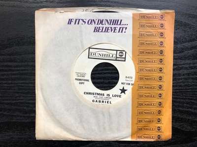Gabriel CHRISTMAS IS LOVE 1968 ABC-Dunhill PROMOTIONA; 45 rpm single VG+ - Image 1 of 4