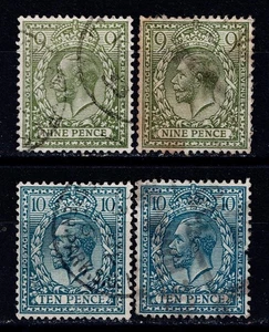 Great Britain   Sc# 198-199 x 2   used   Cat Val $98   wmk35    gtc6 - Foto 1 di 1