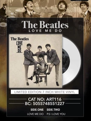 BEATLES: LOVE ME DO (WHITE VINYL)  7" vinyl new sealed pop and beat free uk post - Image 1 of 3