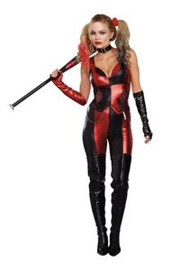 Womens Sexy Harley Quinn Costume, Adult Harlequin Blaster Halloween Costume -... - Picture 1 of 6