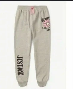 Justice Girls Graphic Sweatpants with Floral Print Size M/10 - Picture 1 of 4