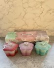 Le Creuset Petite Fleur Cocotte Cool Mint Pink Blossoms Cattleya Set Of 3 New