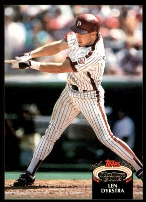 1992 Stadium Club Lenny Dykstra Philadelphia Phillies #470 - Image 1 of 2