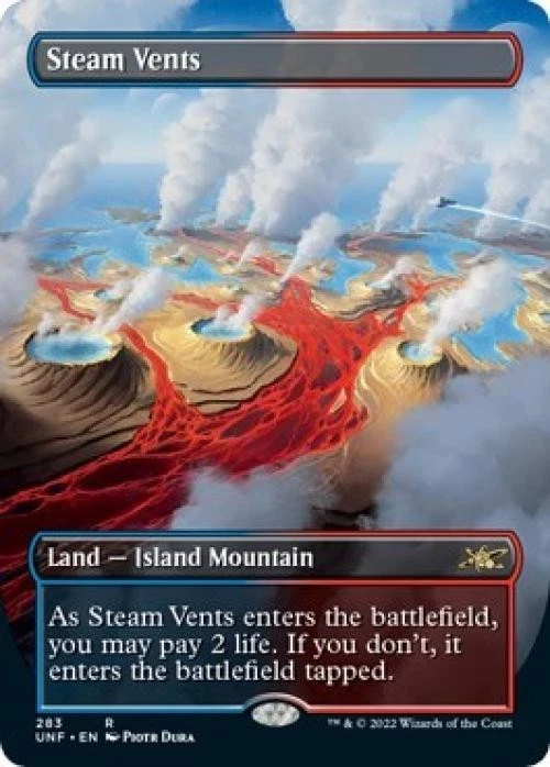 MTG English Steam Vents (Borderless) NM Foil Unfinity - Image 1 of 1