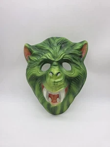 Vintage grüner Werwolf Halloween Hallmark 1984 Maske Made in USA - Bild 1 von 8