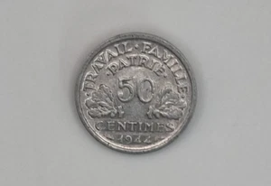 🇲🇫 France 50 centimes 1944 - Bazor Atelier B Aluminium🇲🇫 - Foto 1 di 2