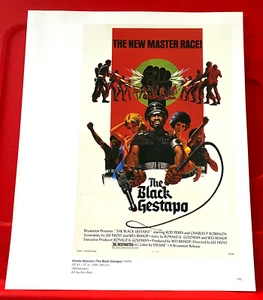 The Black Gestapo/Ghetto Warriors Movie/Film Poster Art PICTURE/PRINT 12" x 9.5" - Picture 1 of 3