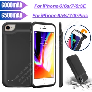 6500mAh Battery Charger Case Power Bank For iPhone 6 7 8 Plus SE Charging Cover - Picture 1 of 14