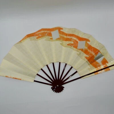 Винтажный складной танцевальный вентилятор гейши одори «Майоги» сделано в Японии - Изображение 1 из 4