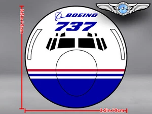 BOEING 737 B737 CLASSIC FRONT VIEW DECAL / STICKER - Picture 1 of 5