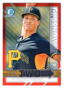 2016 Bowman Chrome Turn Two Orange Refractor Tyler Glasnow & Austin Meadows /25 - Picture 1 of 2