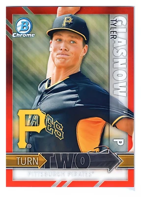 Bowman Chrome Turn Two Orange Refractor Tyler Glasnow & Austin Meadows 2016/25 Foto 1 de 2