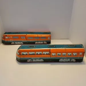 Vintage Wolverine Express Tin Litho Train 17” Long Each 1940s Bell Still Rings - Picture 1 of 12