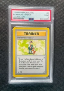Tarjeta de Pokémon: 1a Edición POKEMON TRADER 1999 BASE PSA 9 COMO NUEVA - Imagen 1 de 2