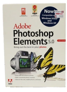 Adobe Photoshop Elements 5.0 Software - Photo Editor (Win XP, CD, PC) New Sealed - Picture 1 of 11