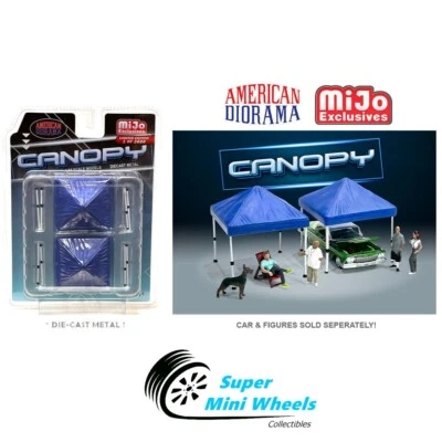 American Diorama 1:64 - 2 Pack Canopy Set - Metal AD-76517MJ - Image 1 of 2