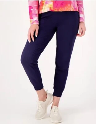 Jogger deportivo inteligente regular todo el día de felpa francesa con bolsillos azul marino XL Foto 1 de 4