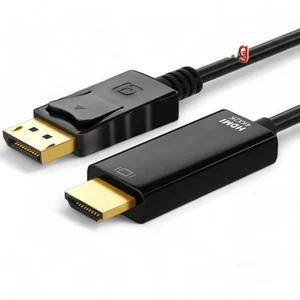 DisplayPort zu HDMI Adapterkabel (1,8 m) – 4K@60Hz – vergoldete Kontakte – inkl. - Afbeelding 1 van 6