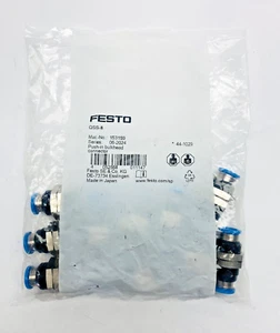 NEW  Festo 153159 QSS-8 Push-In Bulkhead Connector 8mm Tube OD Bag Of 10  - Picture 1 of 4