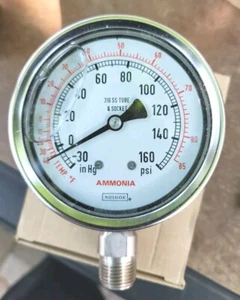 Noshok Druckmessgerät Ammoniak 40.500,30/160 psi, 1/2" NPT. - Bild 1 von 3