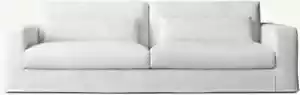 Restoration Hardware Rh 7' White Performance Linen Weave Sofa - Picture 1 of 13