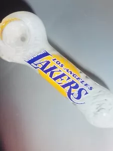 4" GLASS PIPE SMOKING TOBACCO, lakers custom Personalized!!! MSG Me!! - Picture 1 of 5