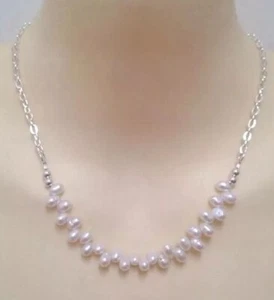 Genuine White Teardrop Pearls Pearl White Necklace New - Picture 1 of 1