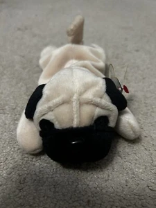 TY Beanie Baby 1996 "Pugsly" Retired 1999 (Very Good) with Multiple Errors - Picture 1 of 8