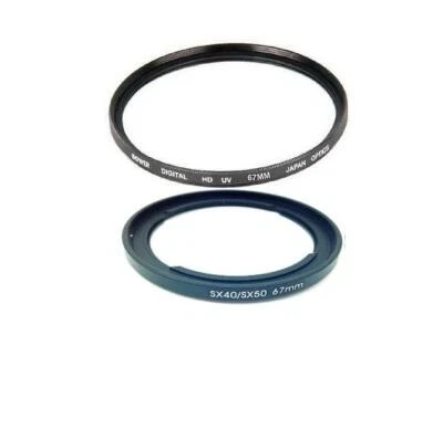 67mm UV Filter + Adapter for Canon PowerShot SX540 SX70 SX60 SX50 SX40 HS SX30 - Image 1 of 4