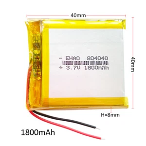 804040 3.7v 1800mAh Lipo Rechargeable Battery For GPS MP3 CAMERA Recorder Mobile - Picture 1 of 9