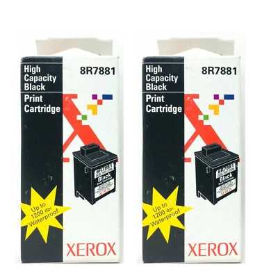 Set of (2) Xerox 8R7881 Black Ink Cartridges Genuine New  - Image 1 of 2