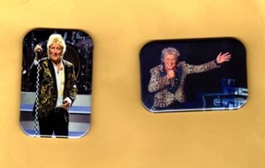 ROD STEWART     2  MAGNETS OR BUTTONS, PINBACK 2"X3" W/ ROUNDED CORNER - Picture 1 of 5