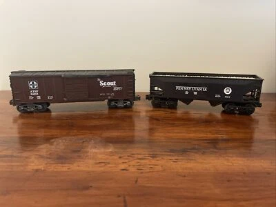 K-line Santa-Fe The Scout Travel West Box Car y Pennsylvania Coal Hopper M Foto 1 de 4