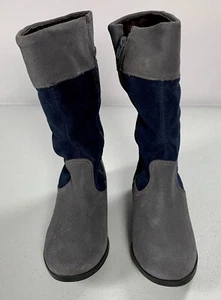 Marc Joseph Mini Wooster Bootie Grey/Navy Suede Kids - Picture 1 of 5