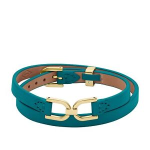 FOSSIL Womens Bracelet  JF04438710 Leather Green