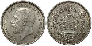 Great Britain 1928 Wreath Crown George V S-4036 Silver Coin Low Mintage Rare - Picture 1 of 3